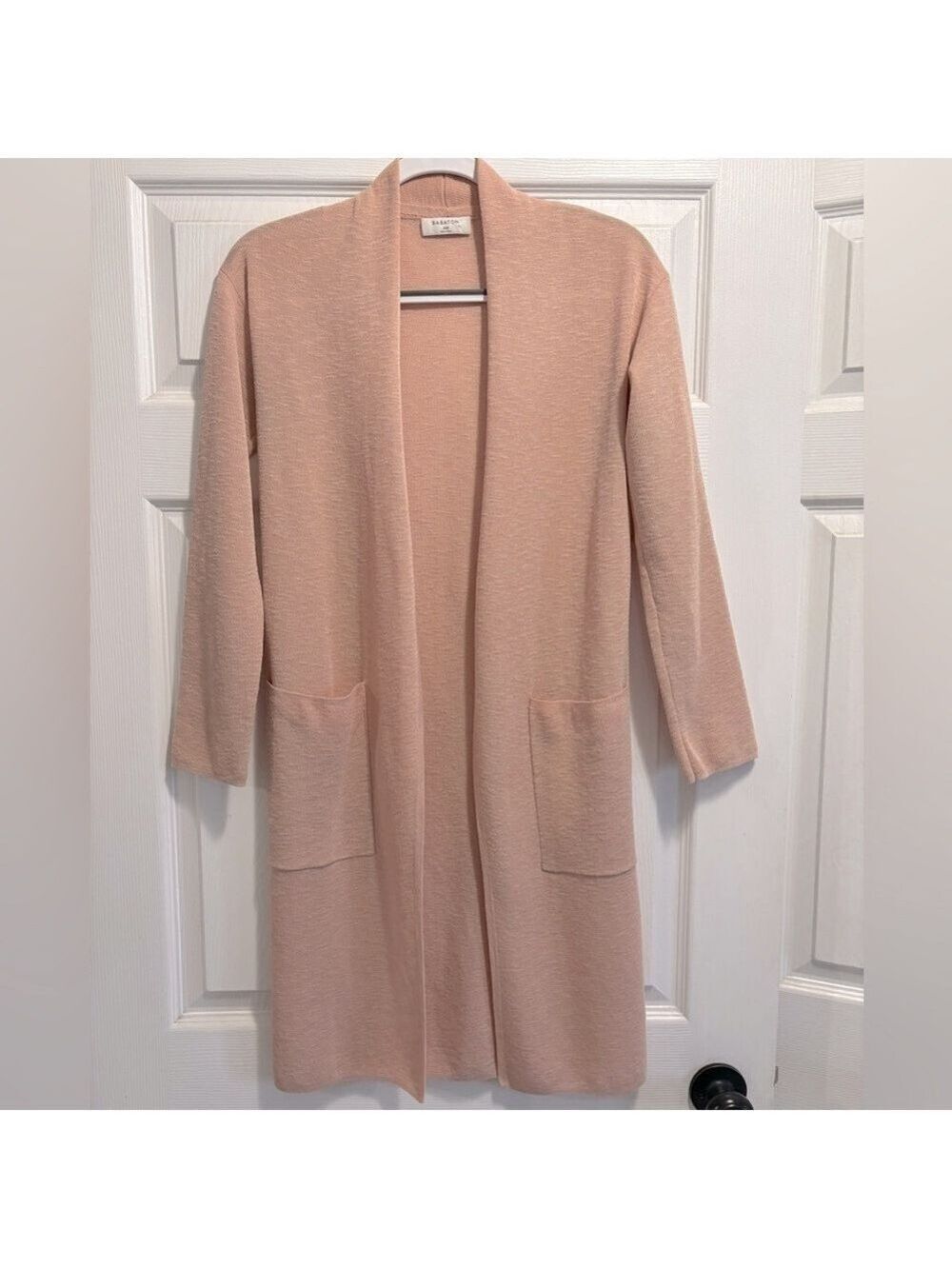 Aritzia BABATON Long Open Front Cardigan Duster Sweater LIKE NEW Size XXS